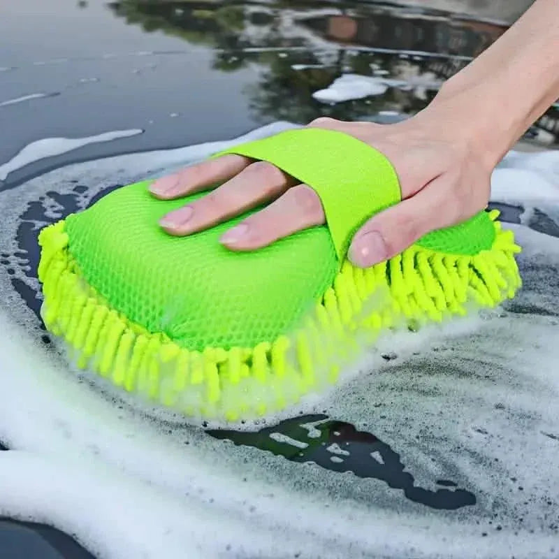 5-Pieces: Car Wash Mitt Chenille Microfiber Wash Sponge Scratch Free - A-1 Thread Vault