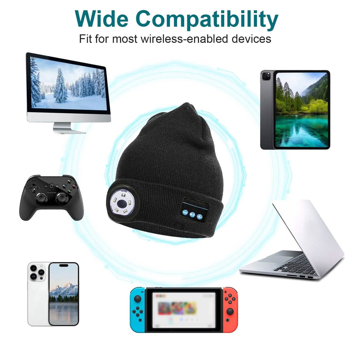 5.0 Wireless Beanie Hat with 3 Lighting Modes - A-1 Thread Vault