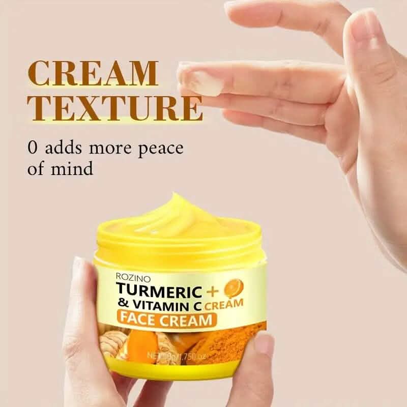 50g/1.75 Oz Turmeric + Vitamin C Face Cream with Hyaluronic Acid - A-1 Thread Vault