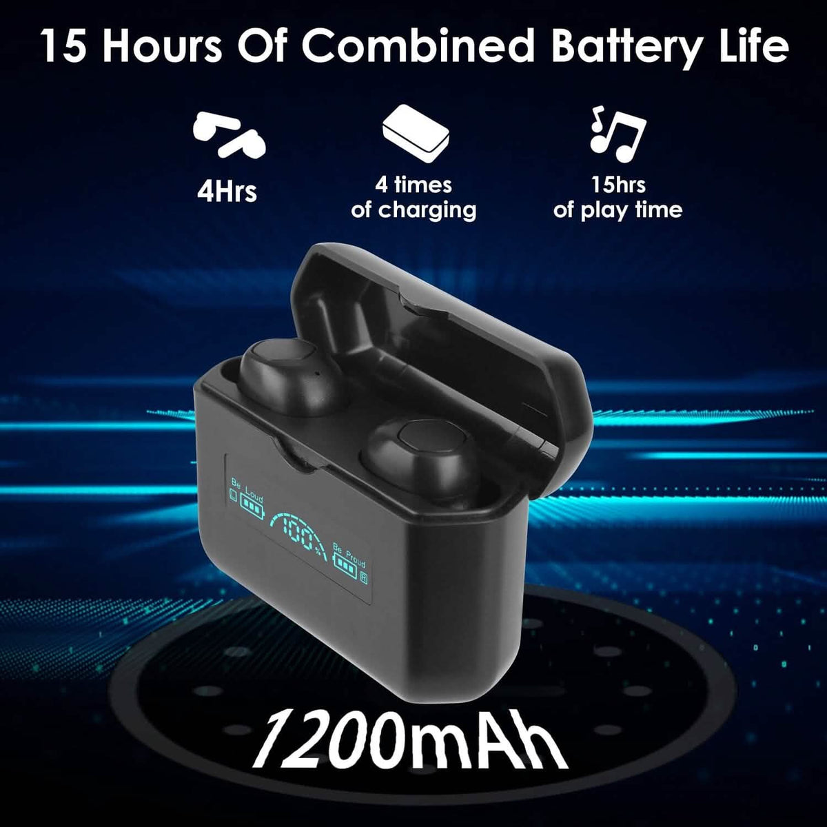 5.1 TWS Wireless Earphone with Charging Case IPX4 Waterproof Power Bank - A-1 Thread Vault
