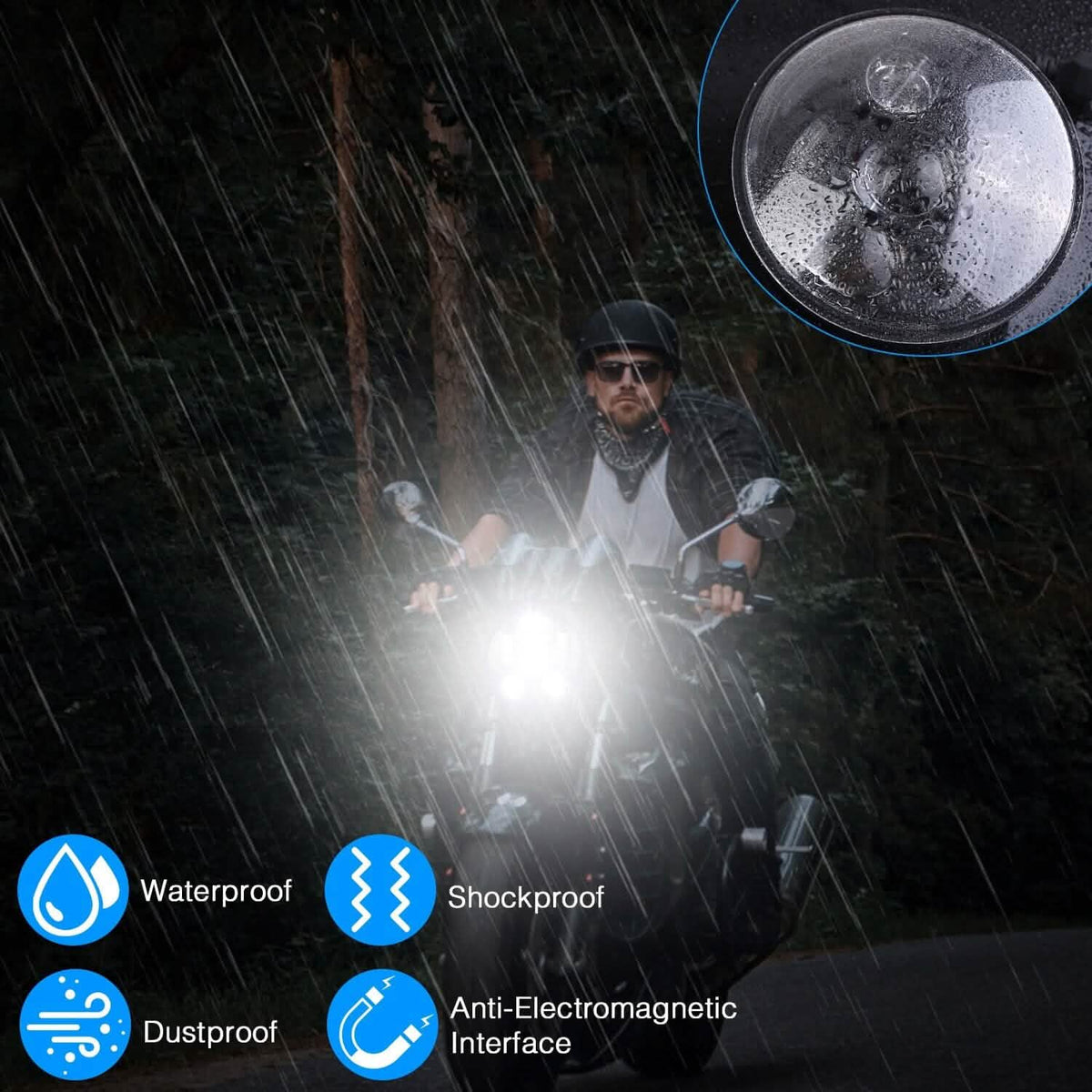 5.75-Inch LED Motorcycle Headlight - A-1 Thread Vault