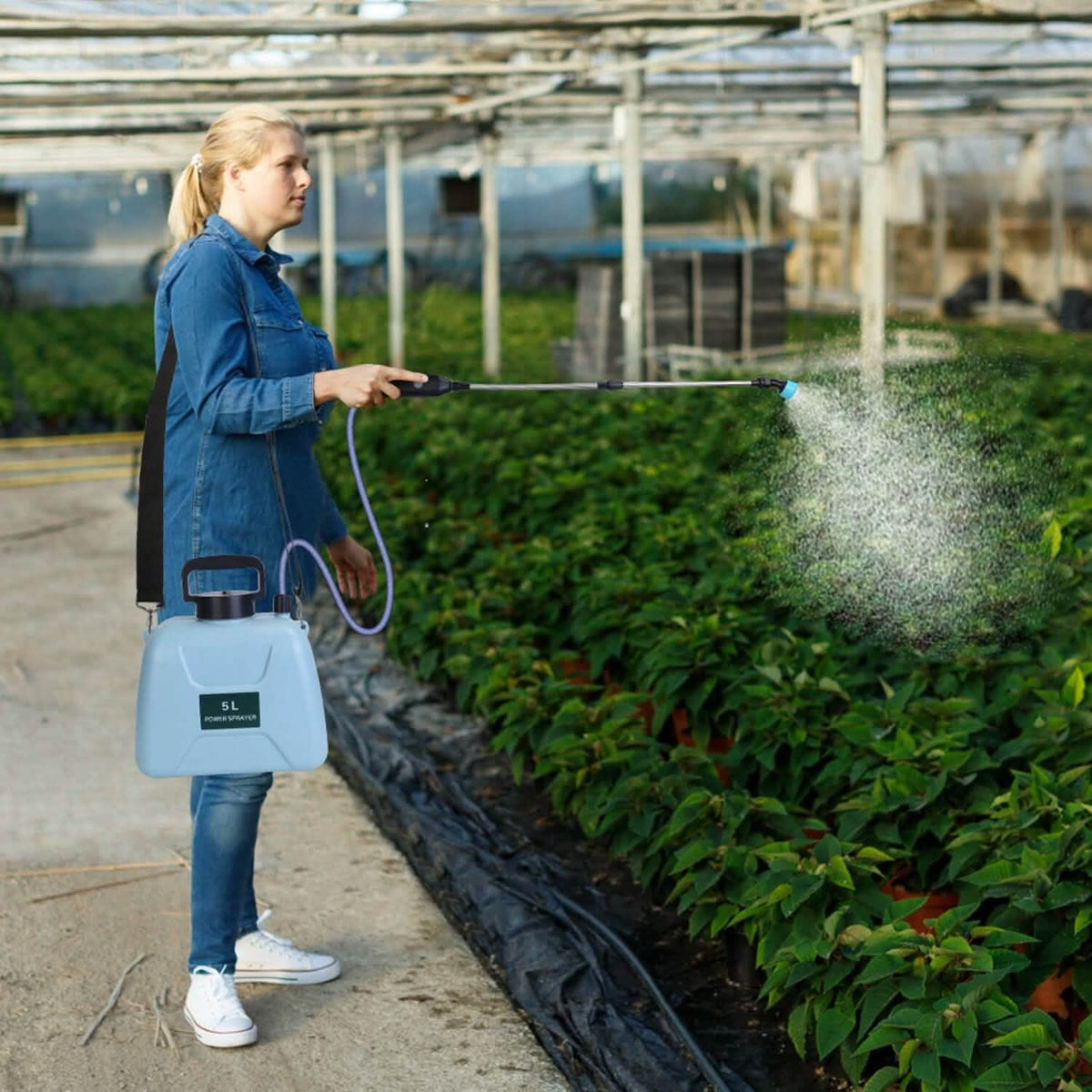 5L/1/3 Gallon Electric Plant Sprayer Telescopic Rechargeable with 3 Spray Sprouts - A-1 Thread Vault