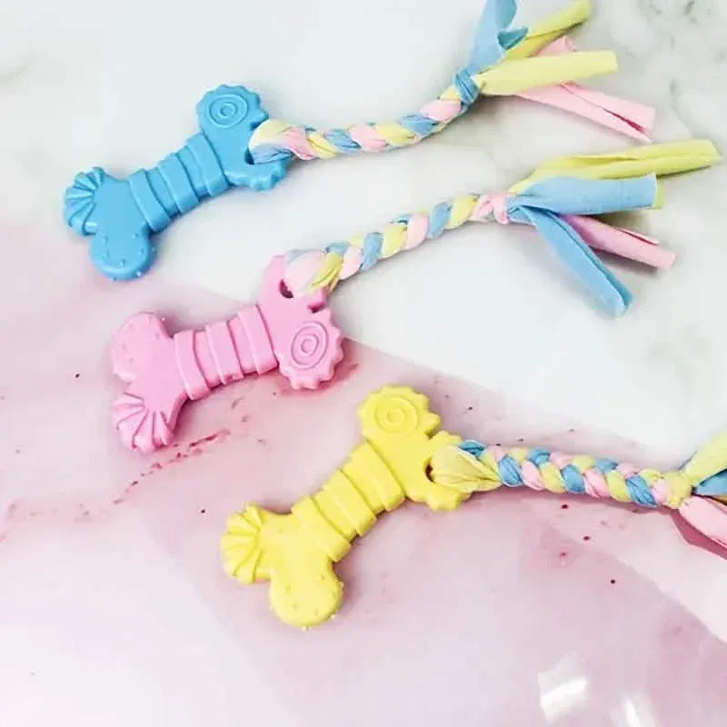 6-Pack: Puppy Teething Chew Toys with Interactive Ropes - A-1 Thread Vault