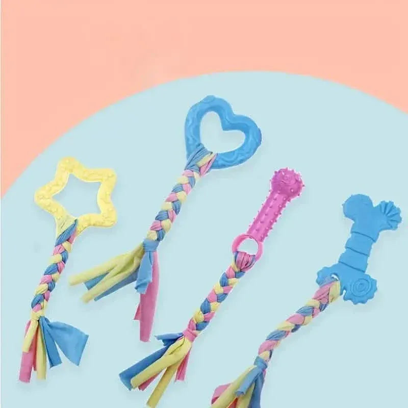 6-Pack: Puppy Teething Chew Toys with Interactive Ropes - A-1 Thread Vault