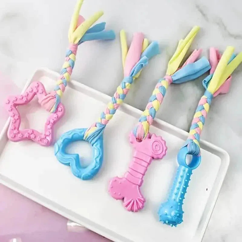 6-Pack: Puppy Teething Chew Toys with Interactive Ropes - A-1 Thread Vault