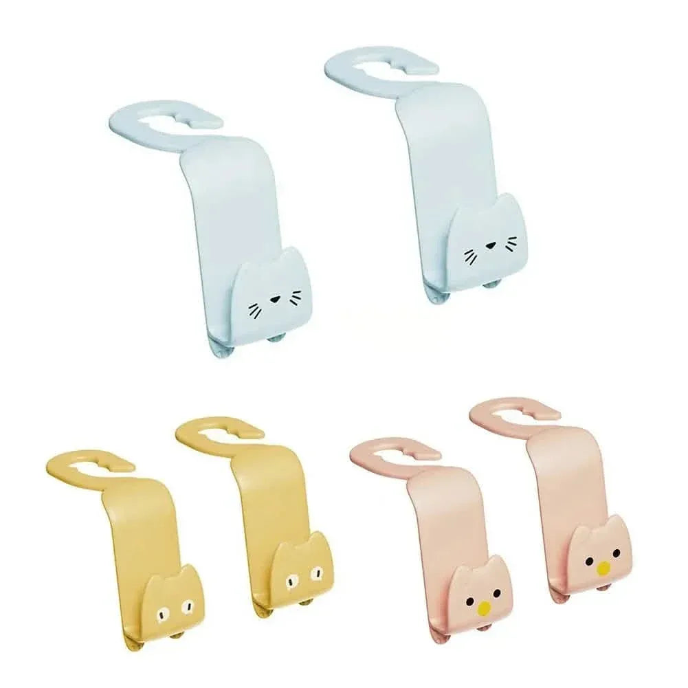 6-Pack: Universal Car Seat Hanger Hooks Cute Cartoon Double-hook - A-1 Thread Vault