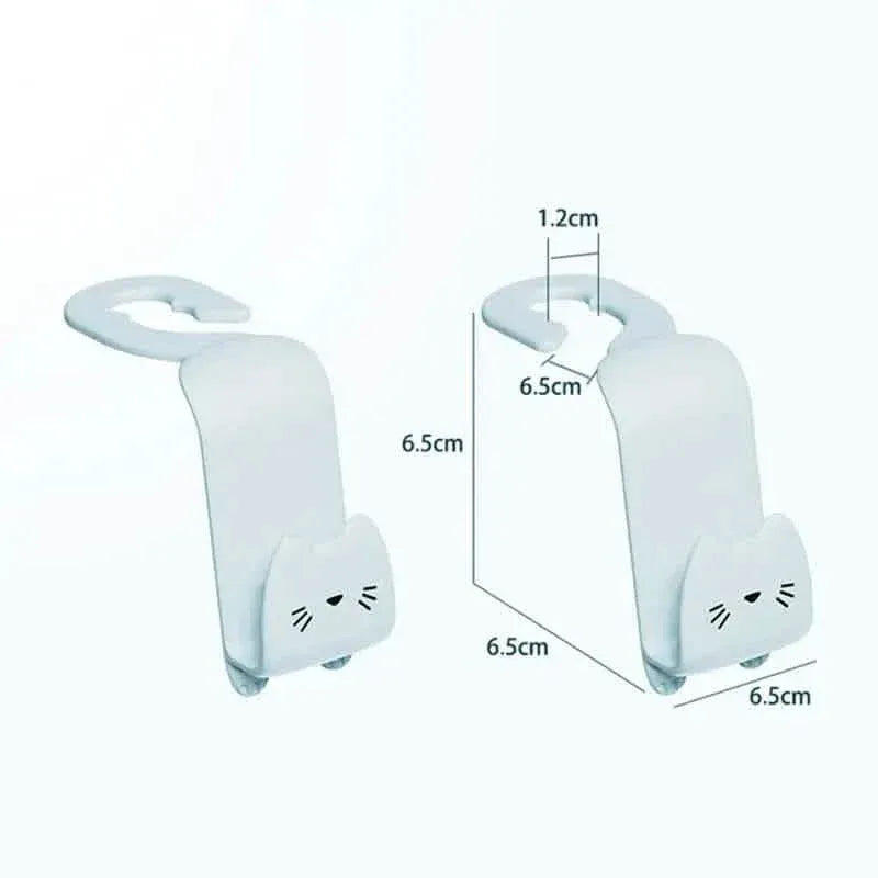 6-Pack: Universal Car Seat Hanger Hooks Cute Cartoon Double-hook - A-1 Thread Vault