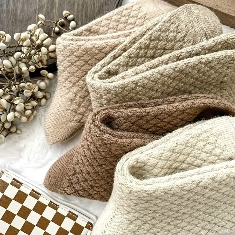 6-Pairs: Autumn and Winter Thick Warm Solid Socks - A-1 Thread Vault