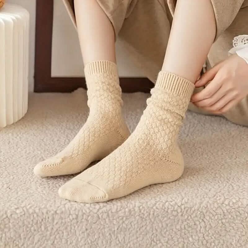 6-Pairs: Autumn and Winter Thick Warm Solid Socks - A-1 Thread Vault