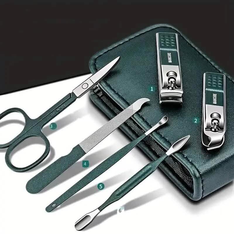 6-Piece: Nail Clipper Set with Zipper Travel Case - A-1 Thread Vault
