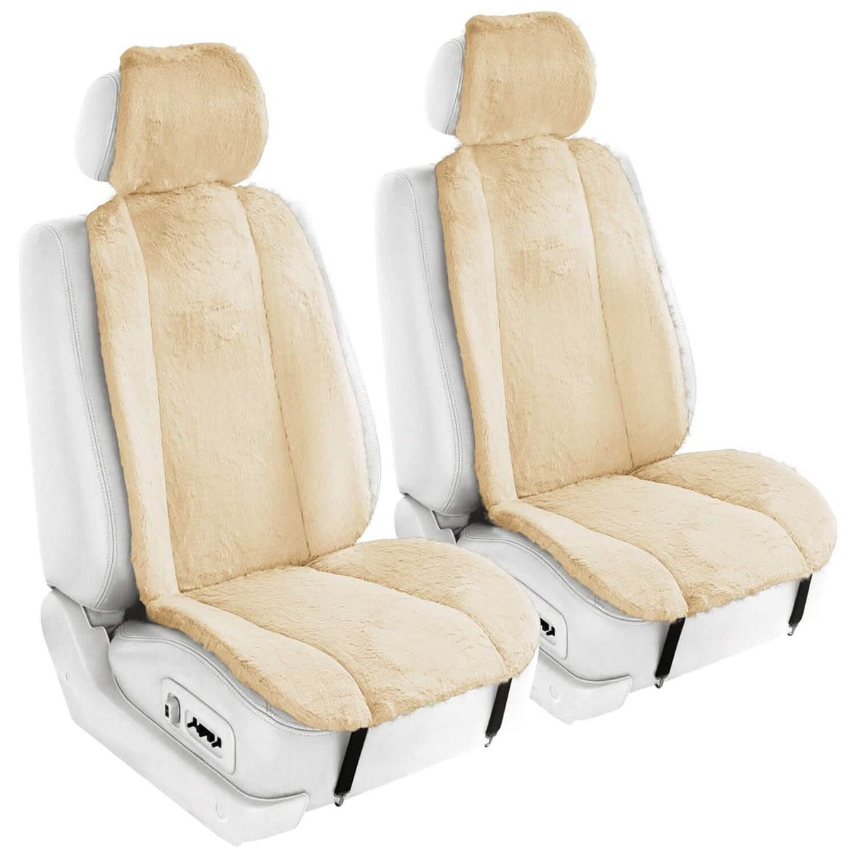 6-Piece Set: Doe16 Faux Rabbit Fur Car Seat Cushions - A-1 Thread Vault