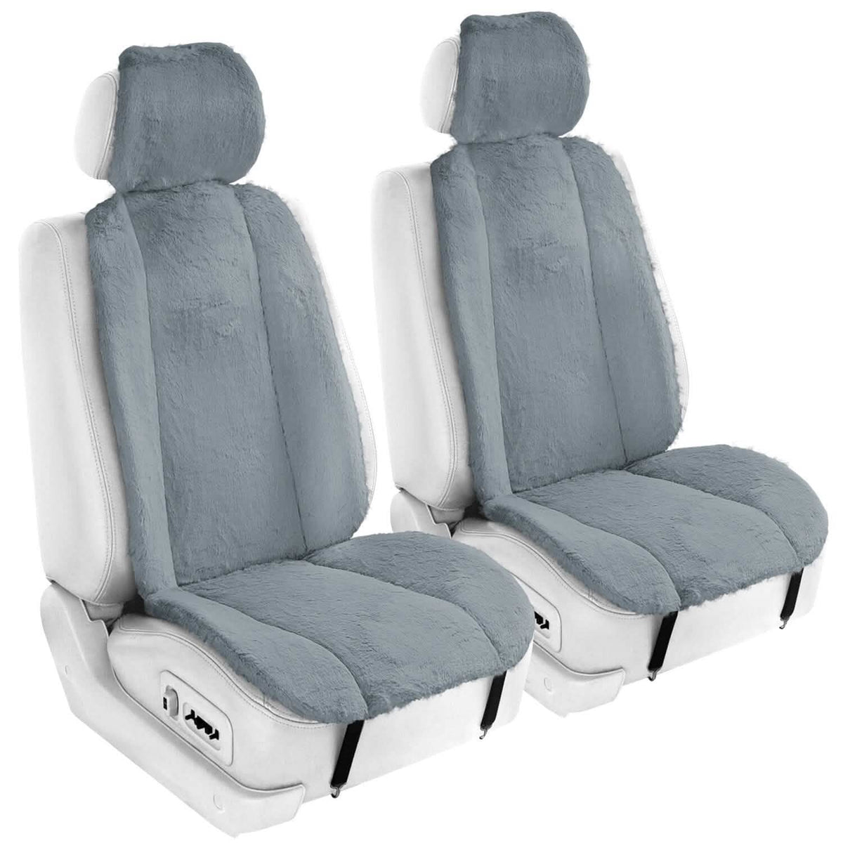 6-Piece Set: Doe16 Faux Rabbit Fur Car Seat Cushions - A-1 Thread Vault