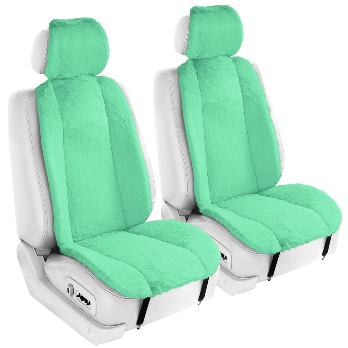 6-Piece Set: Doe16 Faux Rabbit Fur Car Seat Cushions - A-1 Thread Vault