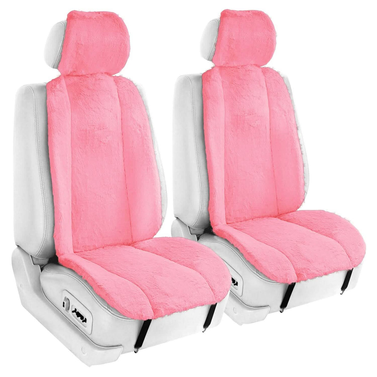 6-Piece Set: Doe16 Faux Rabbit Fur Car Seat Cushions - A-1 Thread Vault