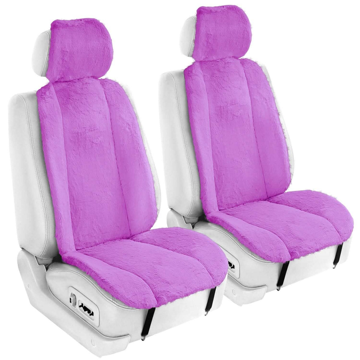 6-Piece Set: Doe16 Faux Rabbit Fur Car Seat Cushions - A-1 Thread Vault