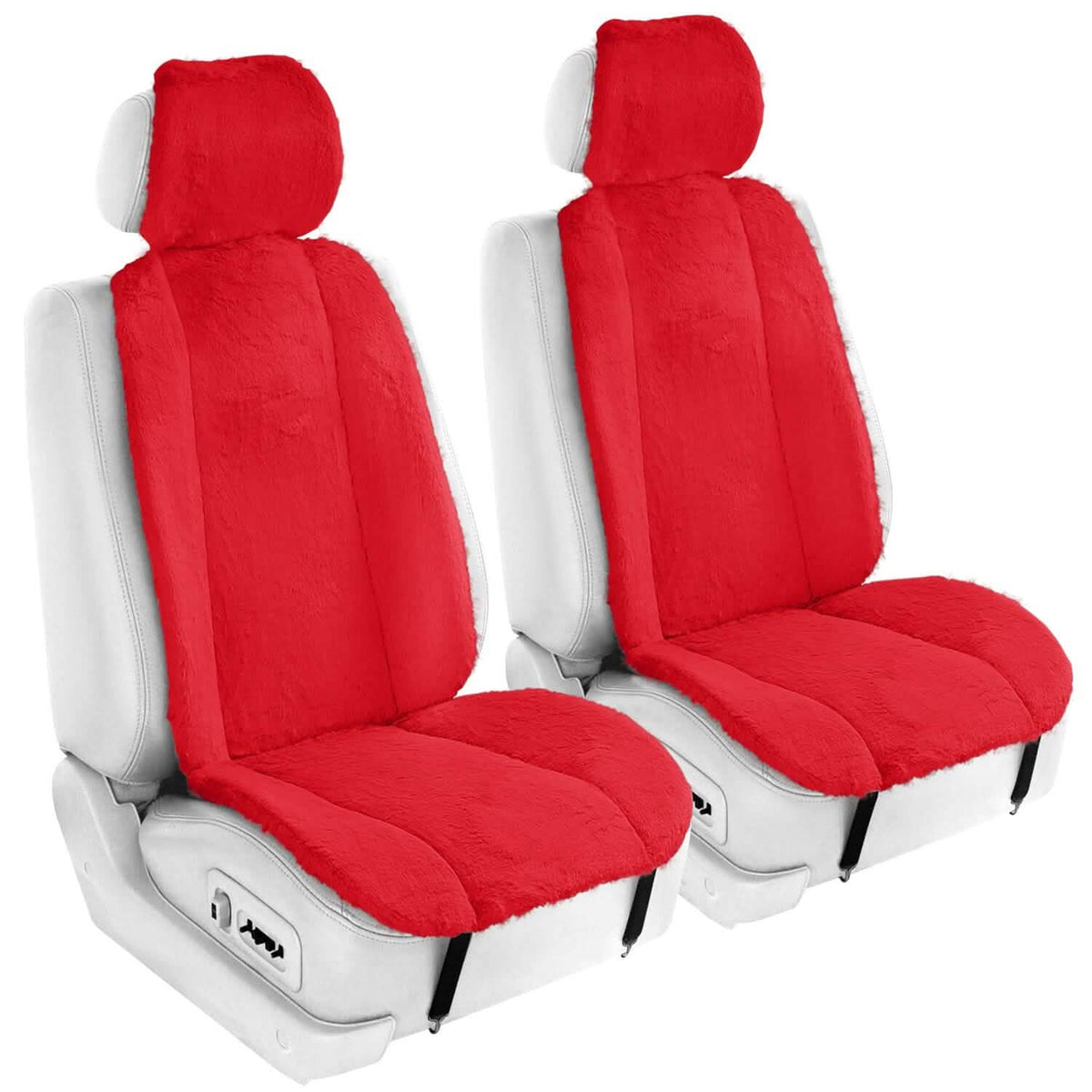 6-Piece Set: Doe16 Faux Rabbit Fur Car Seat Cushions - A-1 Thread Vault