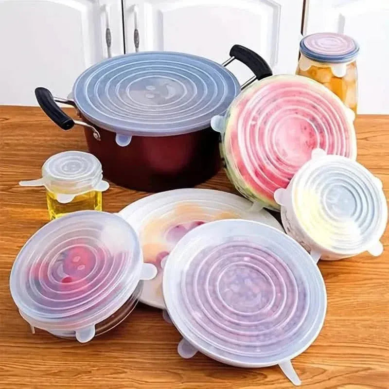 6-Pieces: Reusable Durable Food Storage Bowl Lids - A-1 Thread Vault