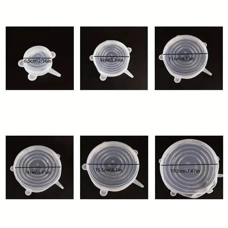 6-Pieces: Reusable Durable Food Storage Bowl Lids - A-1 Thread Vault