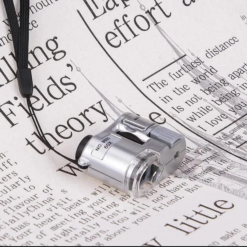 60X Handheld Magnifying Glass Mini Pocket Microscope - A-1 Thread Vault