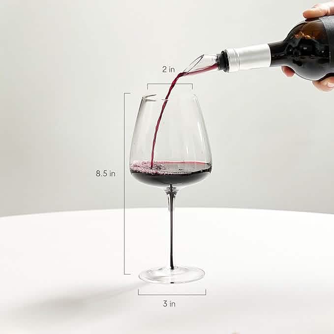 Hotel Collection Smoke Stem Red Wine Glasses | 4 Glasses - A-1 Thread Vault