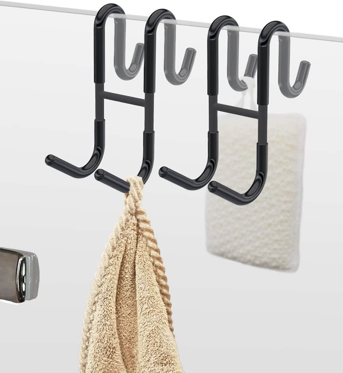 Rust-Resistant Door Mount Shower Hook – Strong Multifunctional Hanging Hook - A-1 Thread Vault