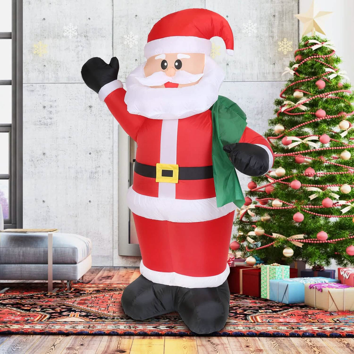 6.4ft Inflatable Christmas Giant Santa Claus - A-1 Thread Vault