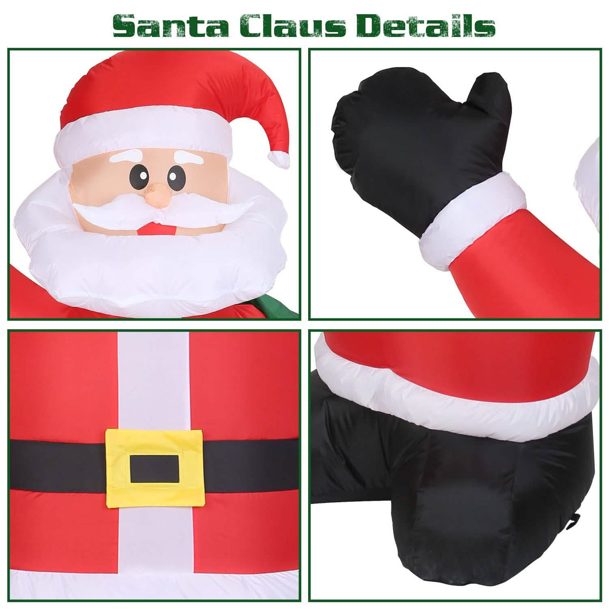 6.4ft Inflatable Christmas Giant Santa Claus - A-1 Thread Vault