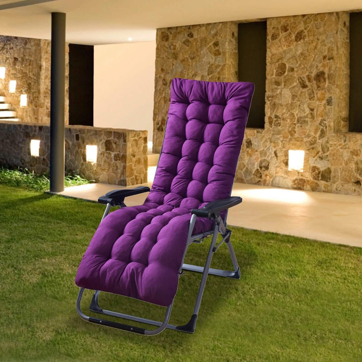 67x22in Chaise Lounger Cushion Recliner Rocking Chair Sofa - A-1 Thread Vault