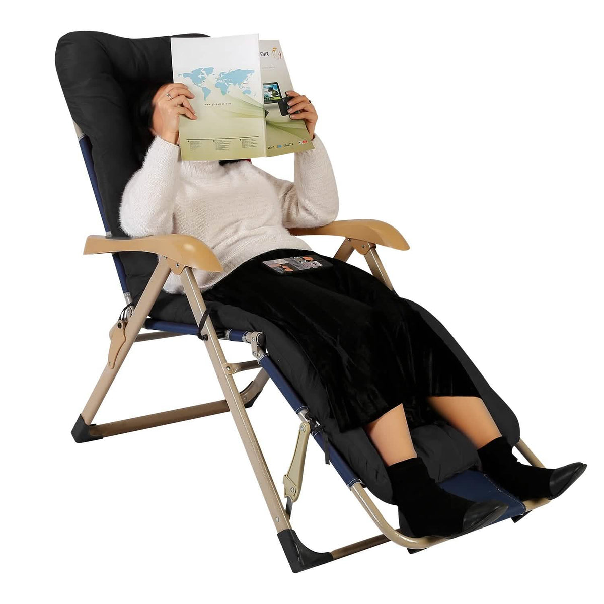 67x22in Chaise Lounger Cushion Recliner Rocking Chair Sofa - A-1 Thread Vault