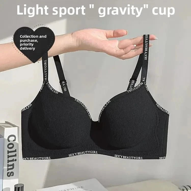 6cm Thickened Push-Up Bra for Small Chest Wireless No Steel Ring Anti-Slip Pads Seamless Invisible Adjustable Straps - A-1 Thread Vault