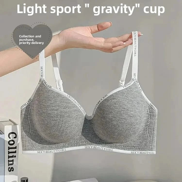 6cm Thickened Push-Up Bra for Small Chest Wireless No Steel Ring Anti-Slip Pads Seamless Invisible Adjustable Straps - A-1 Thread Vault