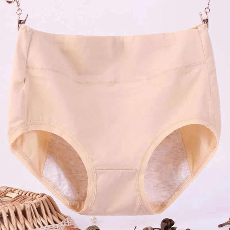 6XL 115kg Plus Size Fat Women Physiological Underwear Menstrual Leak Proof Pure Cotton High Waist Sanitary Lingerie Panties - A-1 Thread Vault