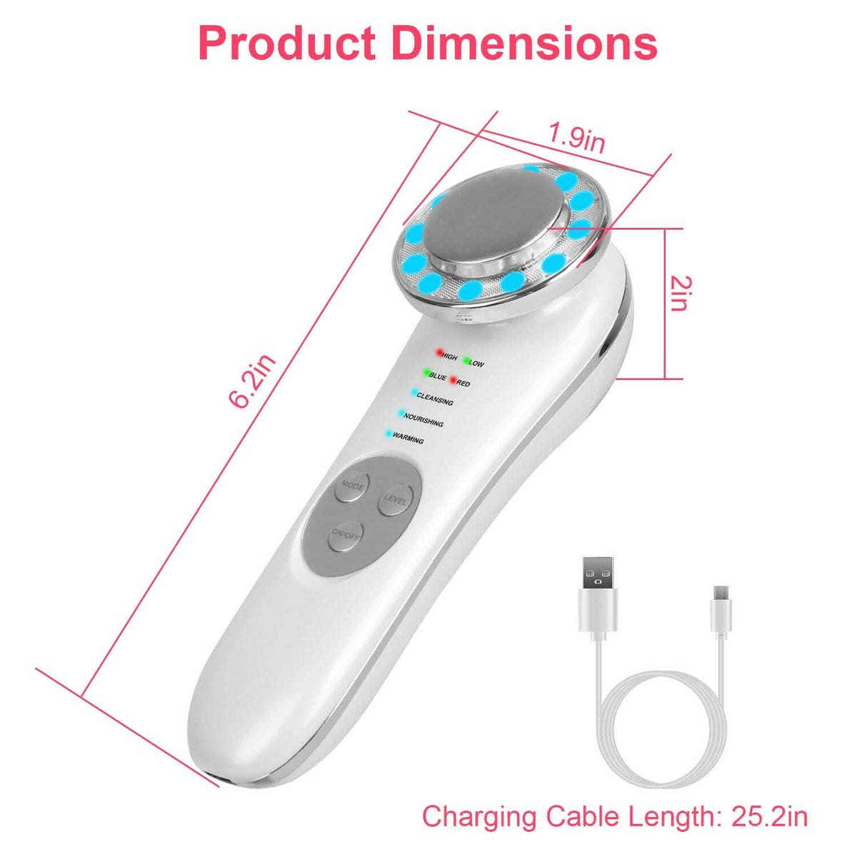 7-in-1 Facial Massager Ultrasonic High Frequency Face Lifting Machine - A-1 Thread Vault