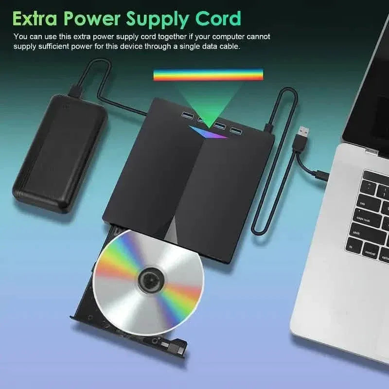 7-In-1 Portable External CD/DVD Drive - A-1 Thread Vault