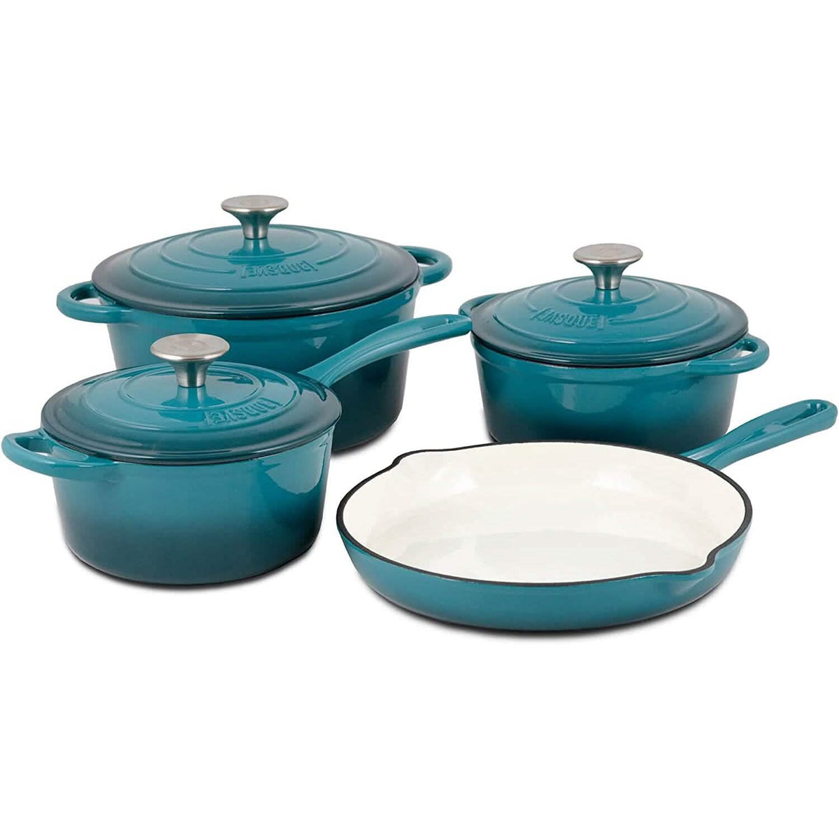7-Piece: Basque Enameled Cast Iron Cookware Set - A-1 Thread Vault
