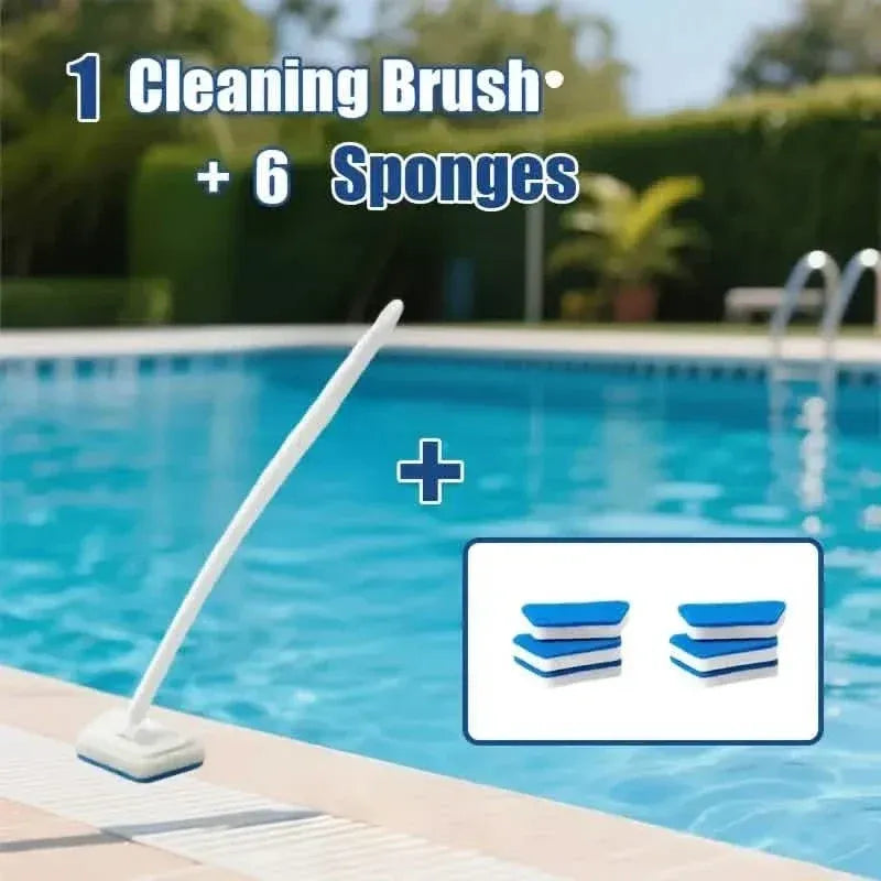 7-Piece Set: Detachable Cleaning Brush with 7 Sponges for Bathtub, Tile, Floor & Window - A-1 Thread Vault