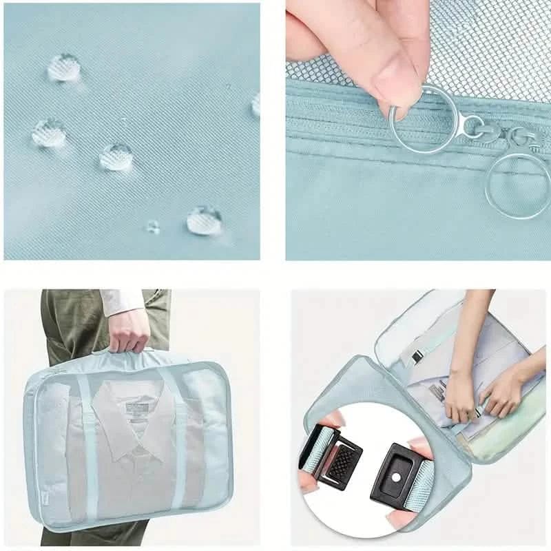 7-Pieces: Travel Luggage Packing Organizers Set - A-1 Thread Vault