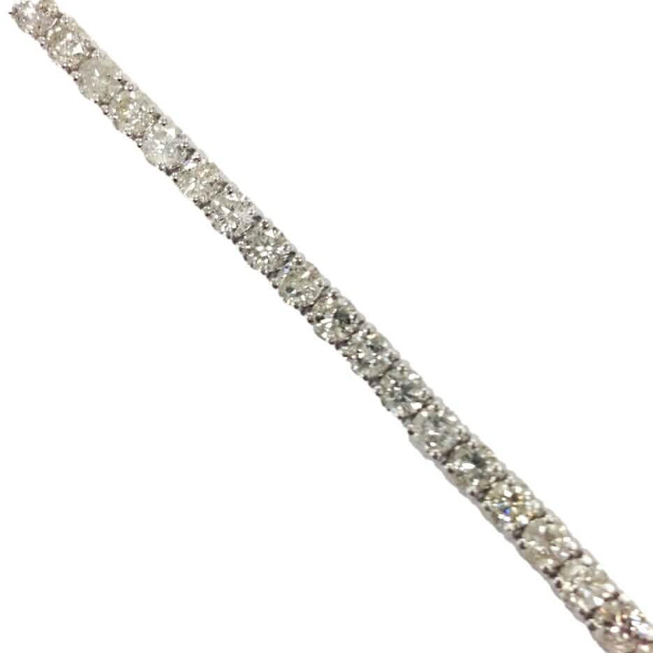 7.10 Ct Round HUGE Natural Diamond Tennis Bracelet 14K White Gold - A-1 Thread Vault