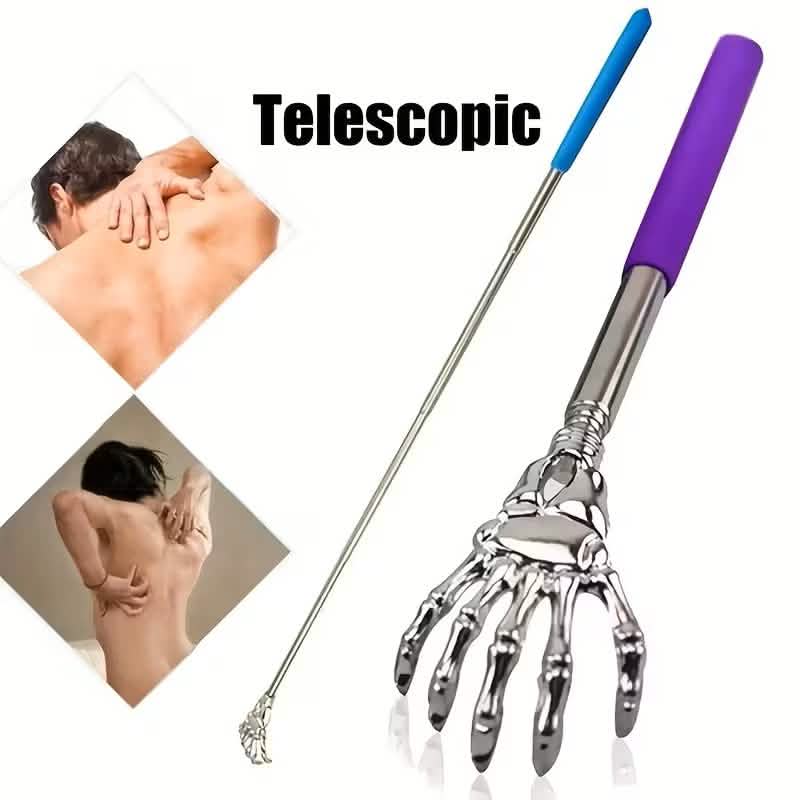 Retractable Back Itching Device – Stainless Steel Claw Massager for Relaxing the Back - A-1 Thread Vault