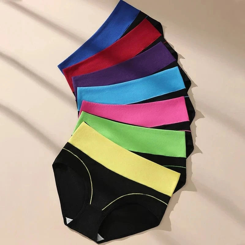 7PCS High Waist Body Shaper Soft Cotton Briefs for Women Slimming Breathable Panty Plus Size XS-3XL Lingerie Female Underwear - A-1 Thread Vault