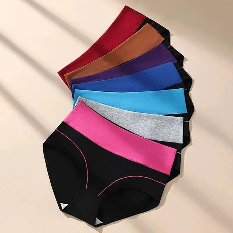 7PCS High Waist Body Shaper Soft Cotton Briefs for Women Slimming Breathable Panty Plus Size XS-3XL Lingerie Female Underwear - A-1 Thread Vault