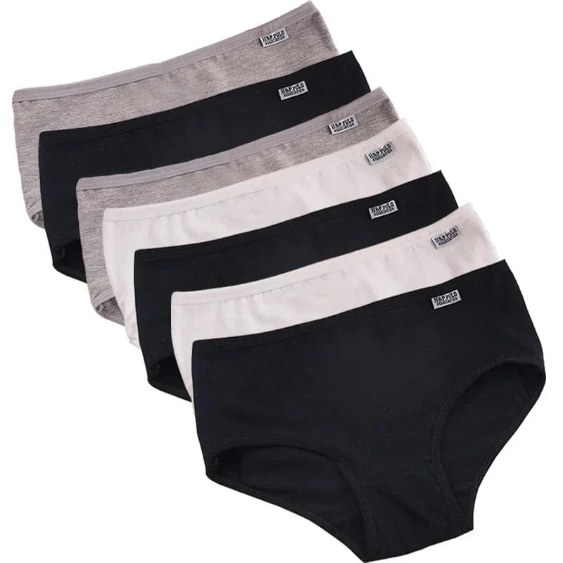 7Pcs/Lot Plus Size Underwear Women's Panties Cotton Girl Brief Sexy Lingeries Shorts Underpant Solid Panty Female Intimate M-4XL - A-1 Thread Vault