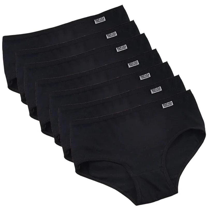 7Pcs/Lot Plus Size Underwear Women's Panties Cotton Girl Brief Sexy Lingeries Shorts Underpant Solid Panty Female Intimate M-4XL - A-1 Thread Vault