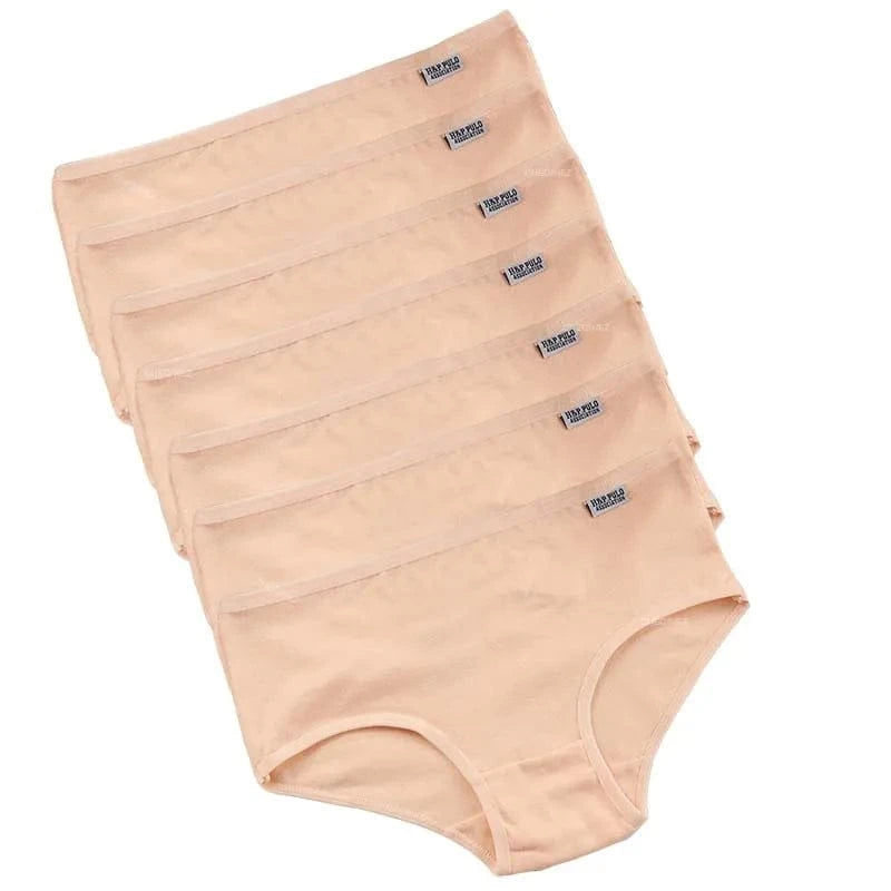 7Pcs/Lot Plus Size Underwear Women's Panties Cotton Girl Brief Sexy Lingeries Shorts Underpant Solid Panty Female Intimate M-4XL - A-1 Thread Vault
