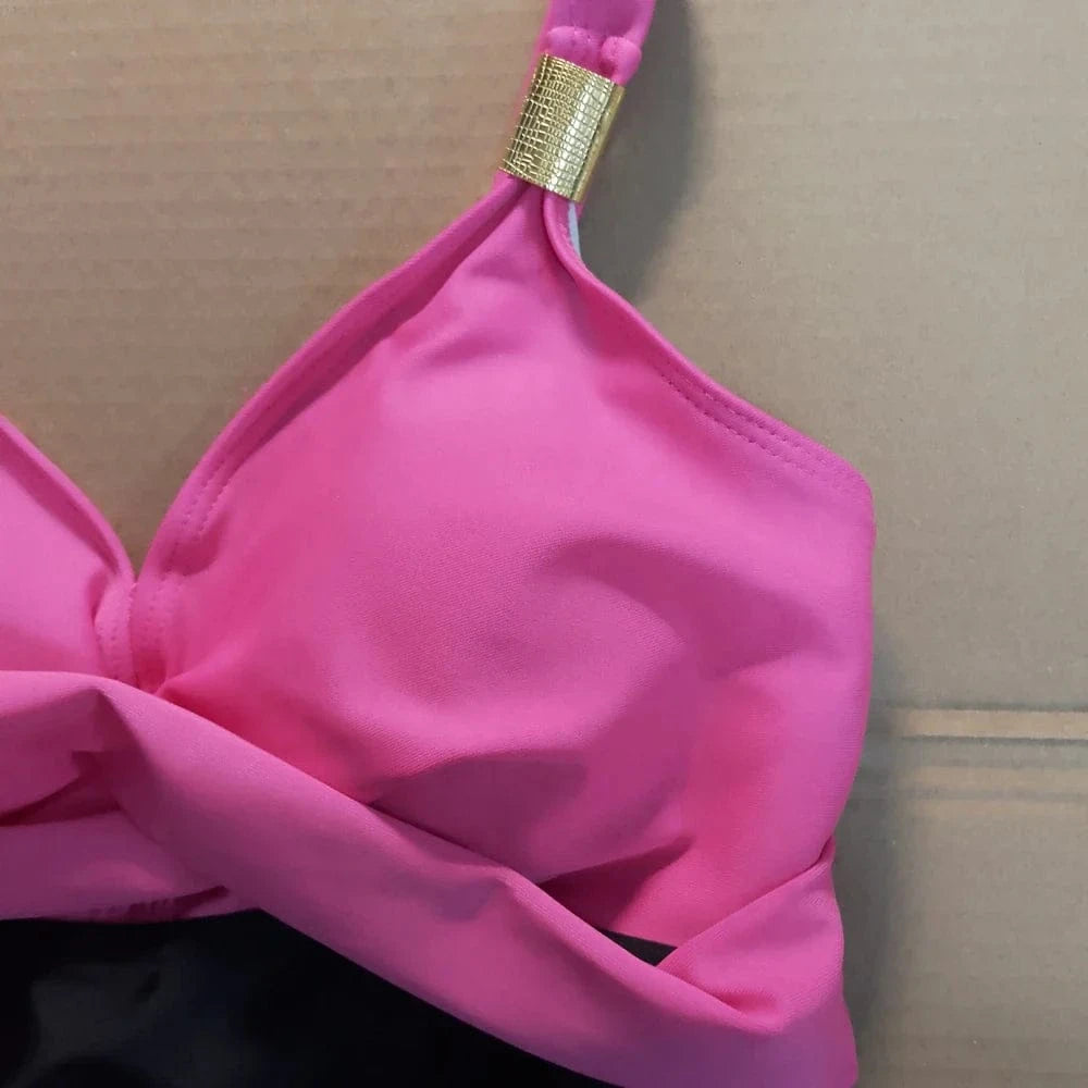 8 Colors Cute Women Swimdress Tummy Control Sexy One Piece Slim & Comfortable Ruched & Cross Swimwear Elastic Beachwear 2025 New - A-1 Thread Vault