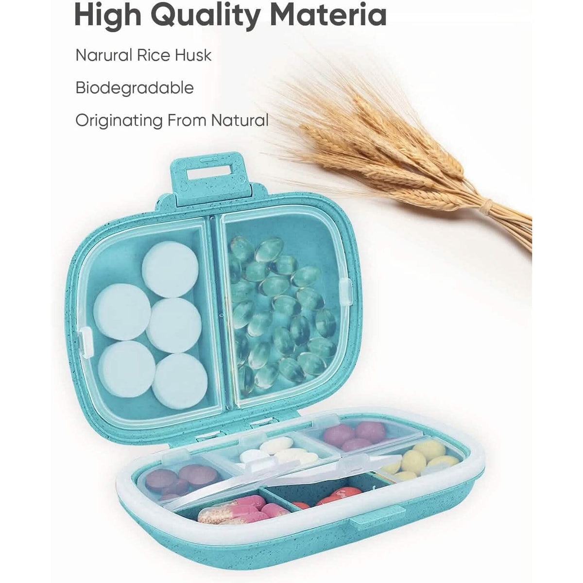 8 Compartments Travel Pill Organizer - A-1 Thread Vault