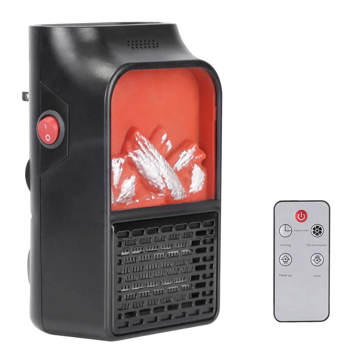 800w Plug-In Space Heater Wall Outlet with 360° Rotatable Plug - A-1 Thread Vault