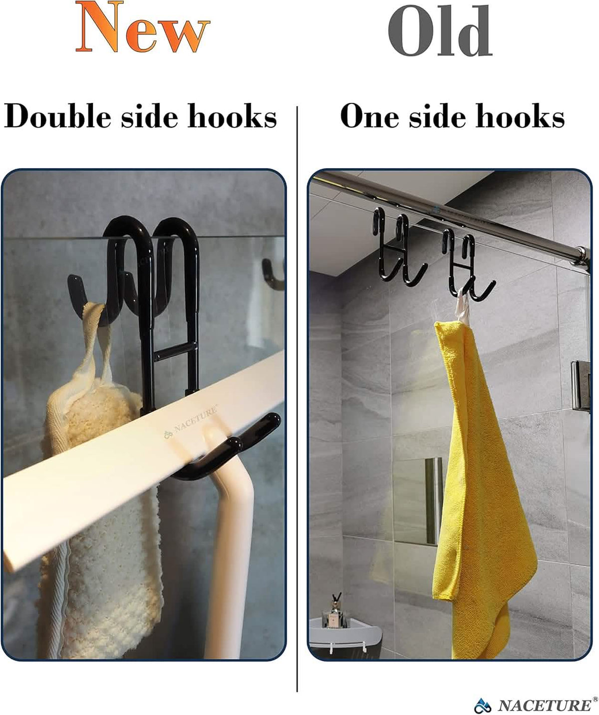 Rust-Resistant Door Mount Shower Hook – Strong Multifunctional Hanging Hook - A-1 Thread Vault