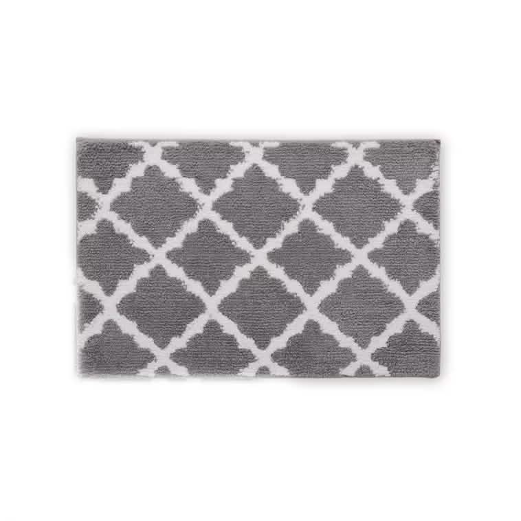 Bibb Home 1-2 Pack Trellis Micro Shag Bath Rugs 17" X 24" - A-1 Thread Vault