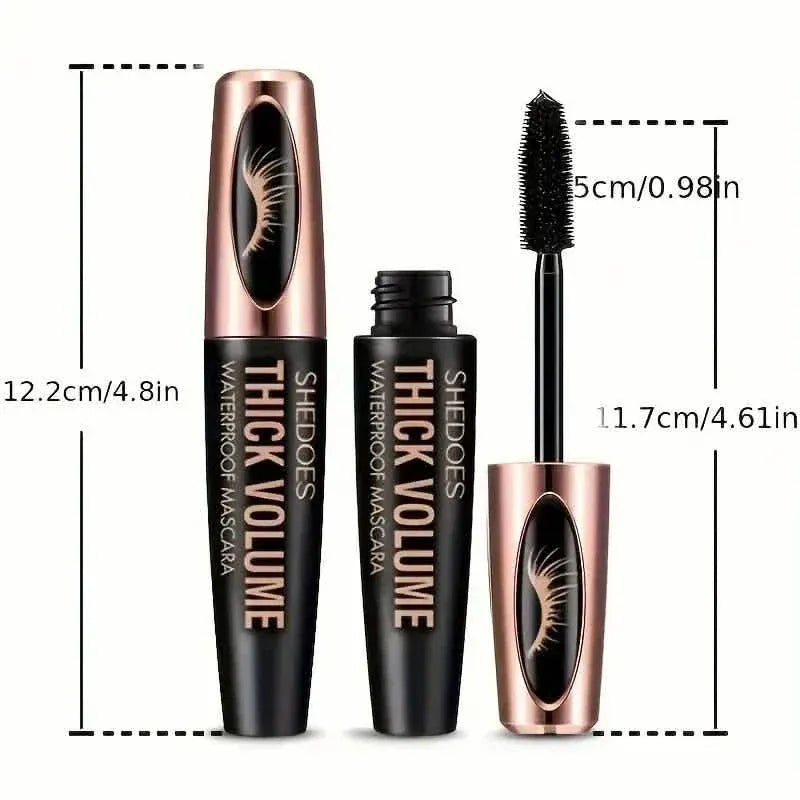 8D Curler Fiber Lash Mascara - Waterproof, Black, Thick Eyelash Shaping - A-1 Thread Vault